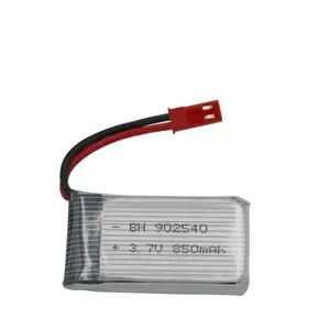 Lithium Polymer Battery 902540 3.7V 850mAh with JST Plug for RC Aircraft Fitting Small BMAX Factory Li Po Battery
