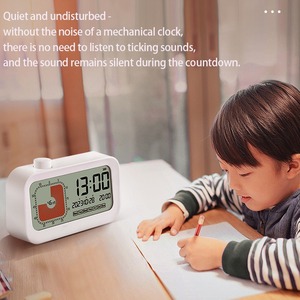 Đồng hồ báo thức trực quan kỹ thuật số cho trẻ em 60 phút học tập thân thiện với trẻ em học đếm ngược Đồng hồ bấm giờ thạch anh cà chua Pomodoro - Product Image 4