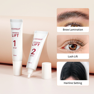ICONSIGN Gel para cejas laminación paso 1 Paso 2 queratina tubo de elevación de pestañas permanente con tinte de Henna para cejas con aceite nutritivo bálsamo de pegamento de frutas - Product Image 2