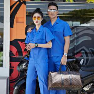 Short Polyester <b>Jacket</b> Safety Uniform Work Overalls <b>for</b> <b>Men</b> and Women Workwear Overalls Women Uniform - Product Image 3