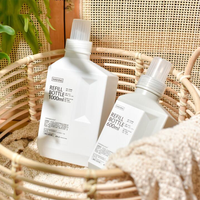 400/600/1000ml rechargeable salle de bain grande capacité détergent à lessive bouteille remplie d'agent de nettoyage ménager détergent bouteille