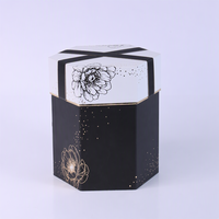 Boîte-cadeau deux pièces rigide hexagonale personnalisable Conception unique à six faces pour mariage Vente au détail Marque Boîtes en papier avec logo de commande en gros
