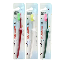 Cepillo de Dientes WISDOM Retro con Cabezal Pequeño para Adultos, Cerdas Suaves de PBT, Limpieza Profunda de los Dientes Posteriores, Sin Ángulos Muertos, PP Regular para el Hogar