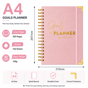 Quaderno a <span class=keywords><strong>Spirale</strong></span> per Scuola con Doppia <span class=keywords><strong>Spirale</strong></span> Metallica e Fascia Elastica, Formato <span class=keywords><strong>A4</strong></span>, Produttore di <span class=keywords><strong>Quaderni</strong></span> per Aula - Product Image 3
