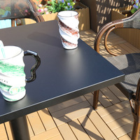 Ensemble de table et chaises en aluminium de style américain, imperméable et résistant au soleil, pour patios, jardins, cours, petits balcons