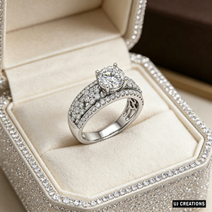 Custom S925/10K/14K/18K Solid Gold 1.0 Karat Round Lab Grown Brilliant Cut Diamond Wedding <b>Ring</b> VVS-VS Quality - Product Image 2