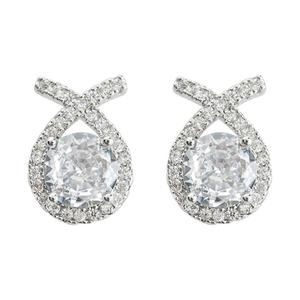 Pendientes de moda para mujer, pendientes de cristal en tono plateado 925, joyería fina, elegante, uso diario, regalo para fiesta de boda, regalo de Navidad - Product Image 5