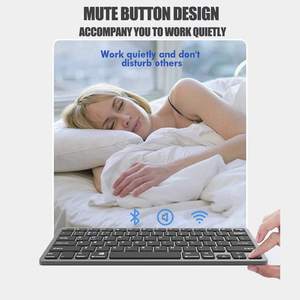 Hot Selling Slim Portable Abs Wireless bluetooth Keyboard for Mac PC iPhone iPad IOS Android <b>Windows</b> - Product Image 4