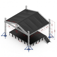 Structure de scène en alliage d'aluminium 9x8 à double couche, station DJ, événements extérieurs, écran LED, système de levage au sol, capacité de charge 1000 kg