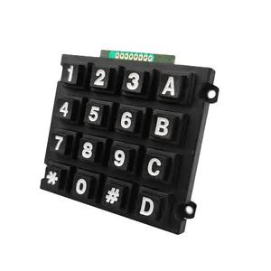 IP65 wasserdichte 16-Tasten-Telefonmatrix-Kunststofftastatur