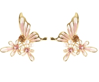 Boucles d'oreilles papillon en forme de goutte de perles cloutées de diamants pour femmes exsudant un accessoire de mode sophistiqué et luxueux