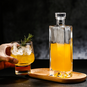 Chai rượu Whisky, Vodka, <span class=keywords><strong>Tequila</strong></span>, rượu vang, chai thủy tinh tròn trong suốt, dung tích 250ml, 375ml, 500ml, 750ml, 1000ml, bán buôn. - Product Image 4