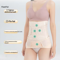 Ceinture abdominale ajustable pour la récupération post-partum, grande taille, soutien ventral post-césarienne, enveloppement respirant, protection de la taille pour la maternité