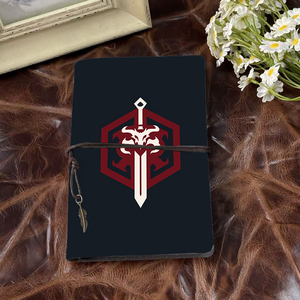 Style Vintage A6 fait à la main cahier cravate fermeture 160 Pages idéal cadeau d'anniversaire pour soeur avec épée tête de Dragon forme hexagonale - Product Image 2