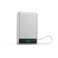 Batterie externe sans fil magnétique en alliage d'aluminium avec affichage numérique, charge rapide Qi2 15W, 10000mAh, câble intégré