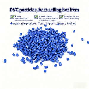Granulés de PVC bleus, masterbatch de PVC recyclé pour chaussures, pantoufles, isolation de tuyaux et fils, jouets en plastique - Product Image 1