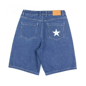 Short en jean baggy de haute qualité pour hommes, denim respirant, lavé foncé, vente en gros d'usine de style de rue Hip Hop - Product Image 2