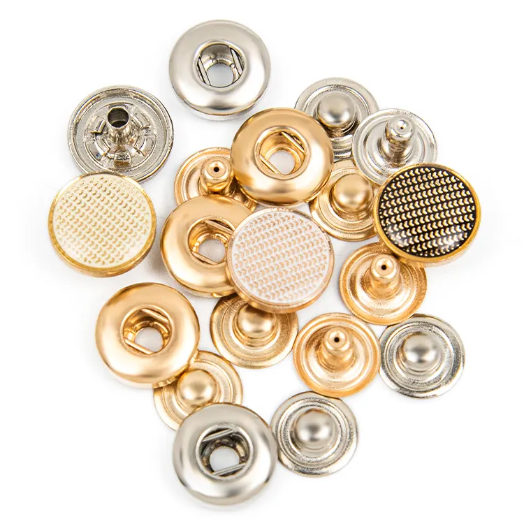 Accessori decorativi OEM kurta design cloth bottoni personalizzati in lega di zinco logo press button thobe metal snap button produttori