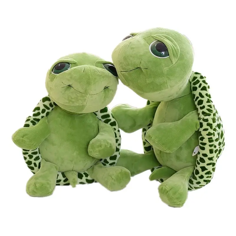 Kids Toys 2021 Cute Baby Super Green Big Eyes Stuffed Tortoise Turtle Animal Plush Baby Toy Gift