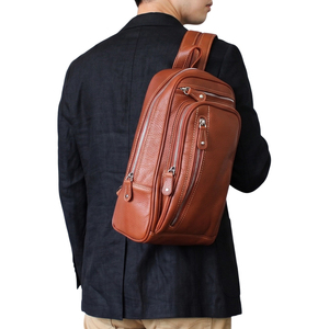 Bolso Bandolera Japonés de Dos Compartimentos, Compacto y Funcional, Mochila de Cuero Casual para Hombre, para Actividades al Aire Libre - Product Image 2