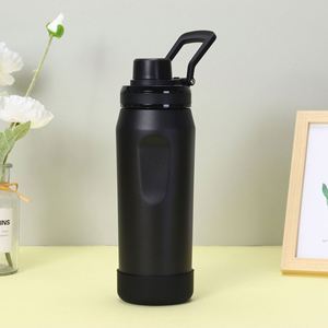 Bouteille isotherme portable en acier inoxydable 304 avec couvercle en silicone pour les sports de plein air, personnalisable et promotionnelle - Product Image 4