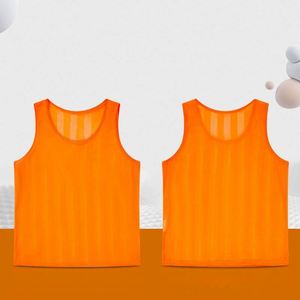 Wholesale Casual Pinstripe Ventmesh Quick Dry Breathable Air Circulating Marathon <b>Bib</b>-Ready Team <b>Training</b> Vest Athletic Singlet - Product Image 4