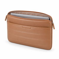 Vente en gros de housses pour ordinateur portable en cuir PU personnalisées de 15 pouces, résistantes aux rayures, pour le bureau, les voyages, OEM ODM
