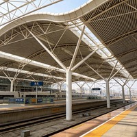 Estructuras de Acero de Forma Especial para Estaciones de Tren de Alta Velocidad Interurbano, Soporte de Acero para Modelado de Techos