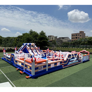 Parc d'attractions <span class=keywords><strong>gonflable</strong></span> à obstacles pour jeux de plein air et d'intérieur, en PVC, capacité de 500 kg, plus de 30 passagers, facile à utiliser - Product Image 4