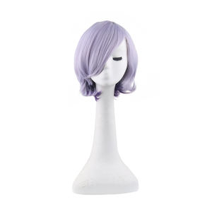 Perruque de cosplay <span class=keywords><strong>Tokyo</strong></span> <span class=keywords><strong>Ghoul</strong></span> Touka Kirishima, cheveux synthétiques courts violet résistant à la chaleur, perruques de costume de personnage d'anime pour adultes - Product Image 2