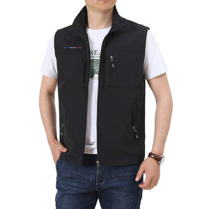 Logo personnalisé Printemps et automne vêtements double face plus velours commerce extérieur gilet hommes extérieur étanche multi-poches outillage - Product Image 4