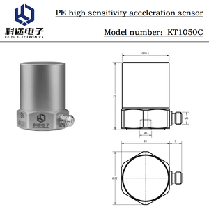 PE trục đơn áp điện gia tốc chuyển động cảm biến Transducer transmitter cho rung động và sốc đo lường giám sát - Product Image 2