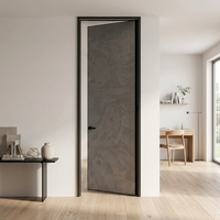 Portes intérieures modernes minimalistes en aluminium alvéolé polymère, résistantes aux chocs et insonorisées, pour villas – Vente directe usine