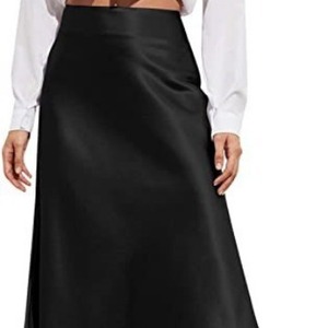 Falda de satén vintage de cintura imperio, nueva colección otoño 2023, para mujer, de alta elasticidad, talla grande - Product Image 4