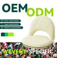 Chaise de stade ronde portable Hangrui en coton et lin, structure en acier, capacité de 120 kg, siège rembourré pour événements sportifs