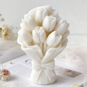 Moule en silicone pour bougie décorative en forme de bouquet de tulipes Early Riser, moule pour bougie parfumée artisanale en forme de fleur de tulipe DIY - Product Image 6