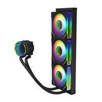 Refroidisseur liquide pour processeur 394 mm, 250 W TDP, synchronisation ARGB, ventilateur à roulement fluide PWM 120 mm, 67,96 CFM, compatible Intel LGA1700 et AM4, pour PC.