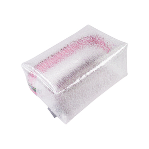 PVC Holographic Eco-Friendly Recycled Materials Water Resistant Reusable Zipper Closure Stand Pouch Case Hand Length Handle - Product Image 3