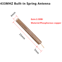 Antenne à bobine spirale 433MHZ Antenne de module Lora Antenne intégrée omnidirectionnelle 433M