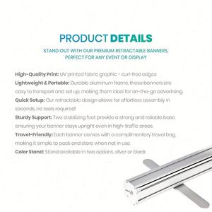 Letreros Retráctiles para Inmobiliarias, Soporte para Pancartas Enrollables, Letreros para Inmobiliarias, Letreros para Casas Abiertas - Product Image 3