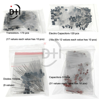 Kit de Composants Électroniques 1900pcs pour Arduino, Édition Ultime – Condensateurs, Résistances, LED TO-92, Transistors, Plaque PCB Courants