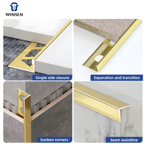 Profilé <span class=keywords><strong>d</strong></span>'angle moderne en L pour <span class=keywords><strong>carrelage</strong></span>, 90 degrés, 8mm 10mm 12mm, en aluminium personnalisé, étanche, durable, installation facile, garantie 5 ans - Product Image 4
