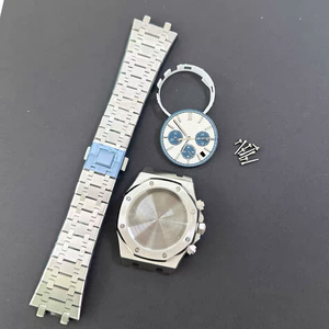 Nuevas piezas de reloj Mod, caja de acero inoxidable de 41 mm, juego de brazalete con cristal de zafiro, compatible con movimiento VK63 para esfera de 31,8 mm - Product Image 5