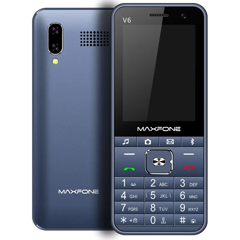 MAXFONE V6 2.8 inç Quad Band el feneri Mp3 Gprs 4 Sim kartı 4 bekleme cep telefonu