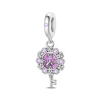 Exquis bijoux à bricoler soi-même accessoires blanc cuivre argent plaqué en forme de coeur pendentif perles voyage caméra mode enfants Zircon