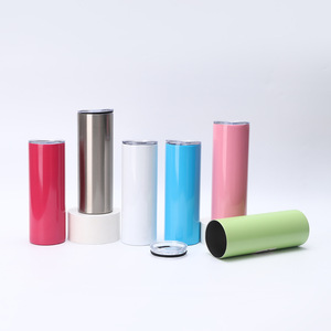 Stainless Steel Tumbler 20oz Double Wall Vacuum Insulated Cup Straight Body For Outdoor Travel Car Home Office Use - Product Image 1
