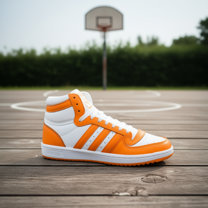 Chaussures de basket-ball Adidas Top Ten Rb pour homme, blanc orange, cuir véritable, semelle extérieure en caoutchouc, semelle intermédiaire en EVA, fabriqué au Vietnam - Product Image 2