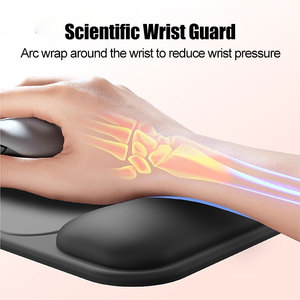 Customizable Colorful Non-Slip PU Base Silicone Rectangular Ergonomic Mousepad Mouse <b>Keyboard</b> Wrist Rest Support Set for Office - Product Image 5