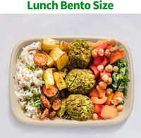 Boîte à lunch à salade jetable compostable Récipient alimentaire biodégradable écologique en bagasse de canne à sucre à emporter