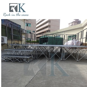 Plataforma de Escenario Inteligente Premium con Barandilla, Kit de Escenario de Aluminio para Bodas, Conciertos y Eventos - Product Image 4